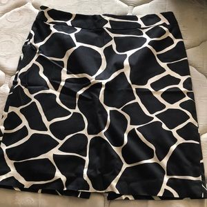 Giraffe pattern midi skirt